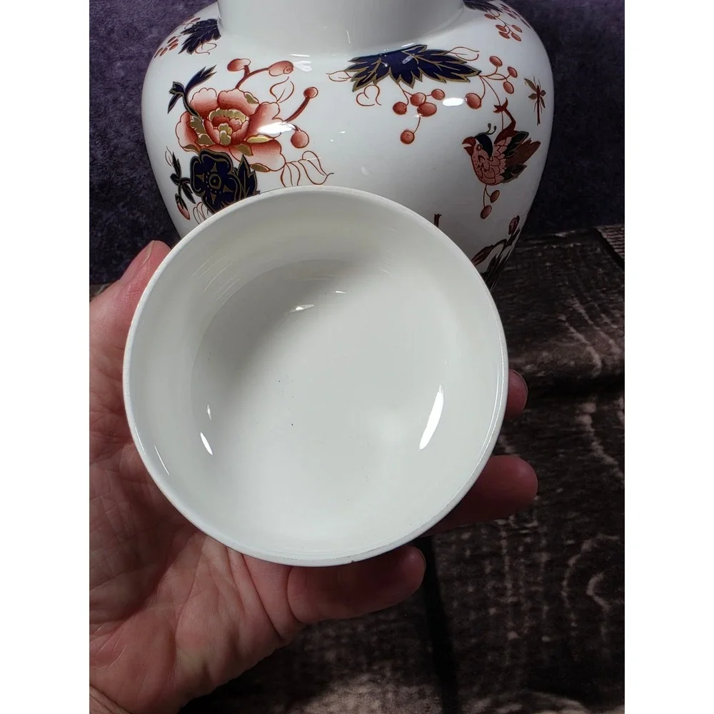 Coalport Hong Kong Bone China Ginger Jar with Lid‎ Made in England Chinoiserie